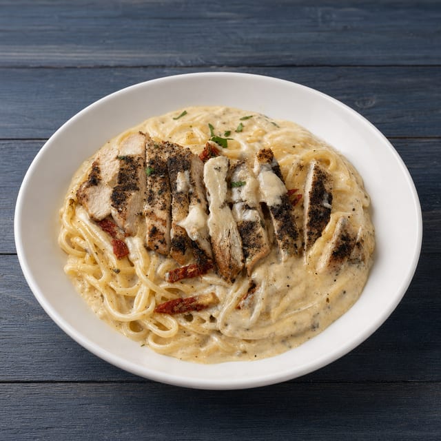 Chicken Alfredo Pasta.